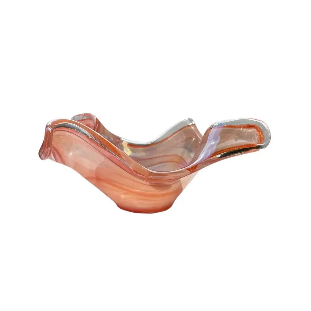 Murano Glass Starfish Dish Made in Italy Beachy Coastal Decor Thick Heavy 12”